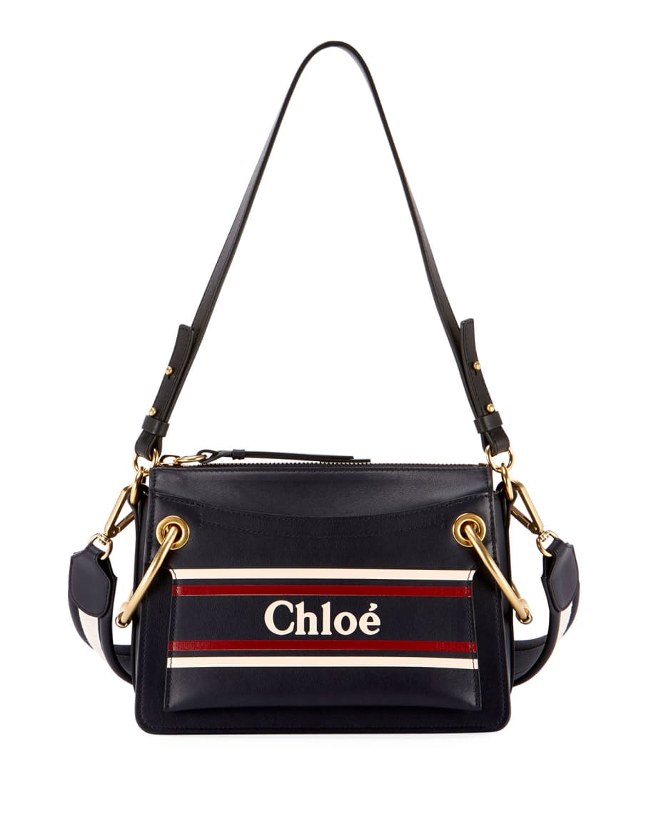 Roy Logo Leather Shoulder Bag