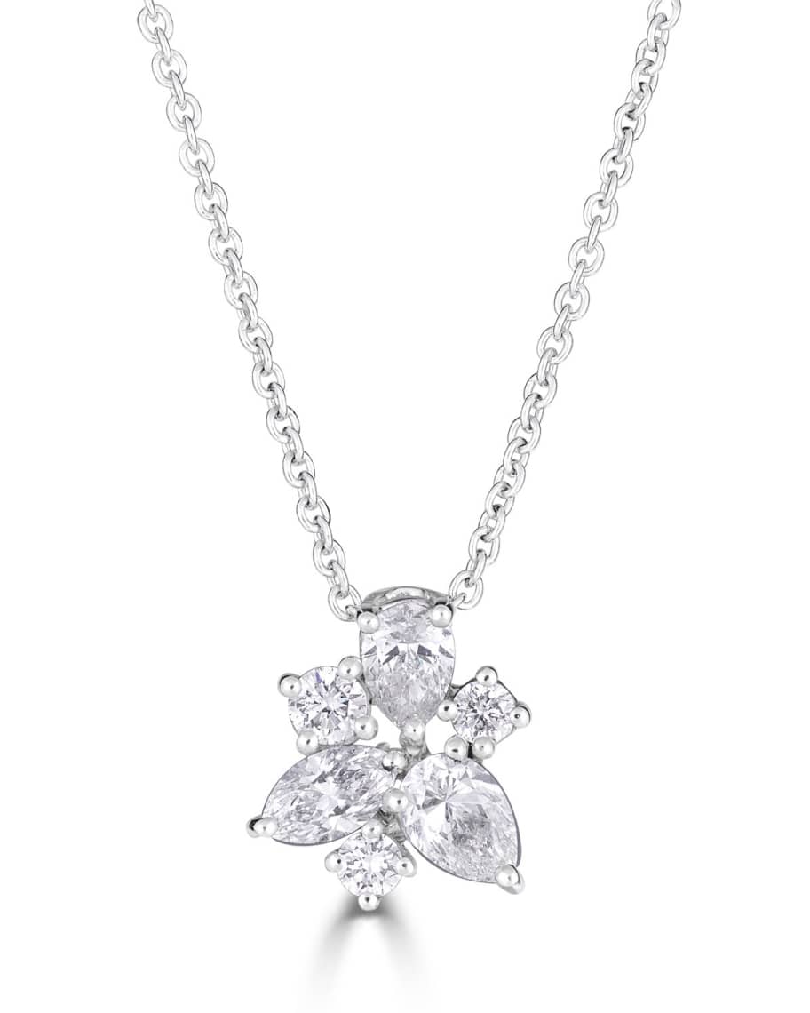 ZYDO Luminal 18k White Gold Mixed-Cut Diamond Necklace | Neiman Marcus