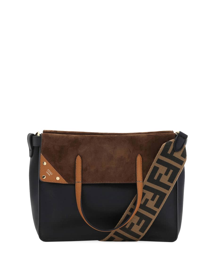 Fendi Flip Regular Grace Leather Tote Bag | Neiman Marcus