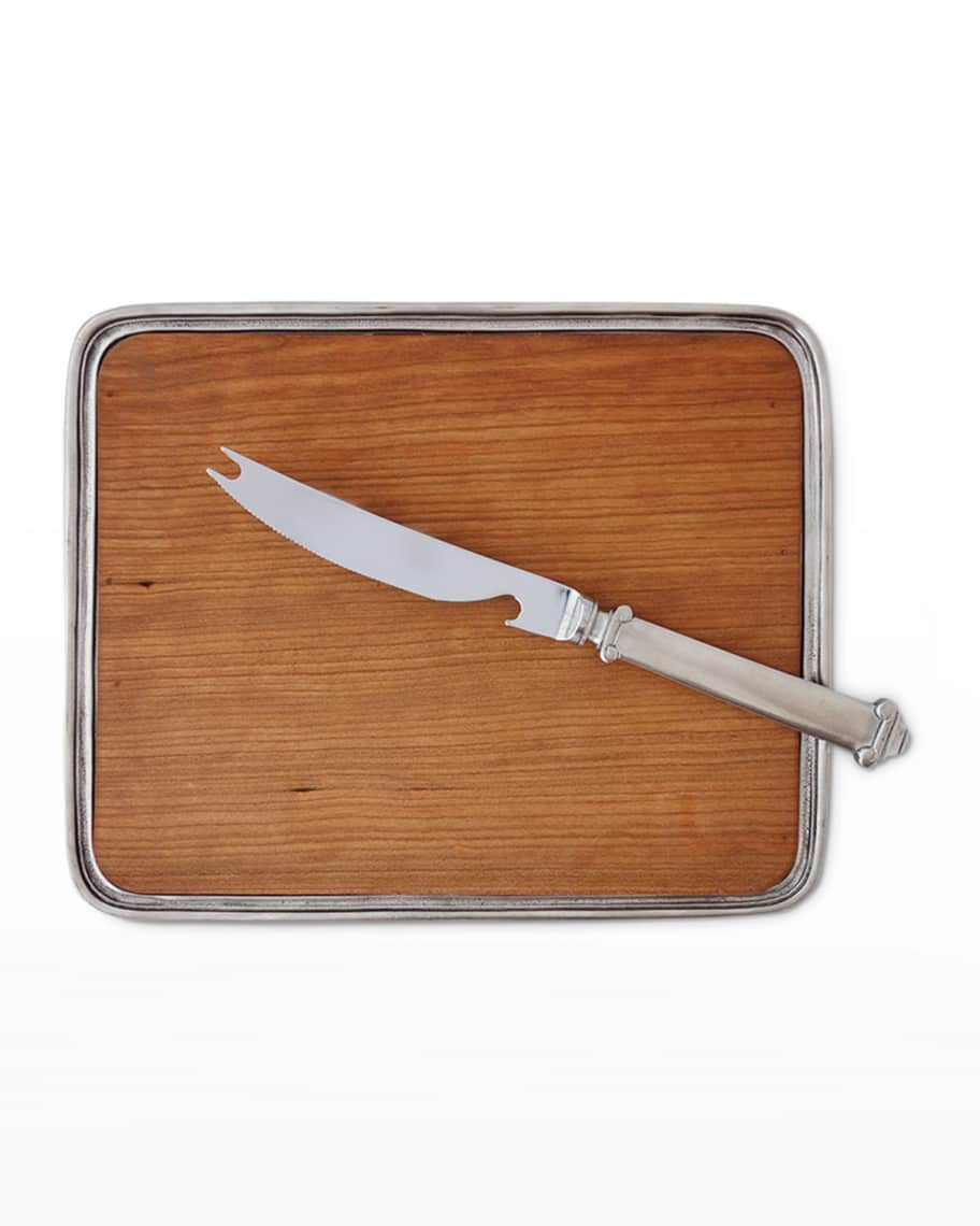 MATCH Pewter Bar Tray with Bar Knife Set