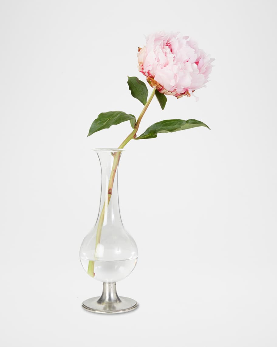 MATCH Pewter Footed Glass Vase