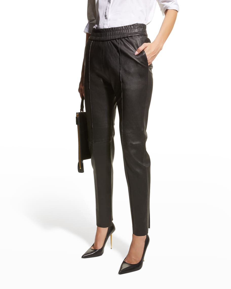 Sprwmn leather sales joggers