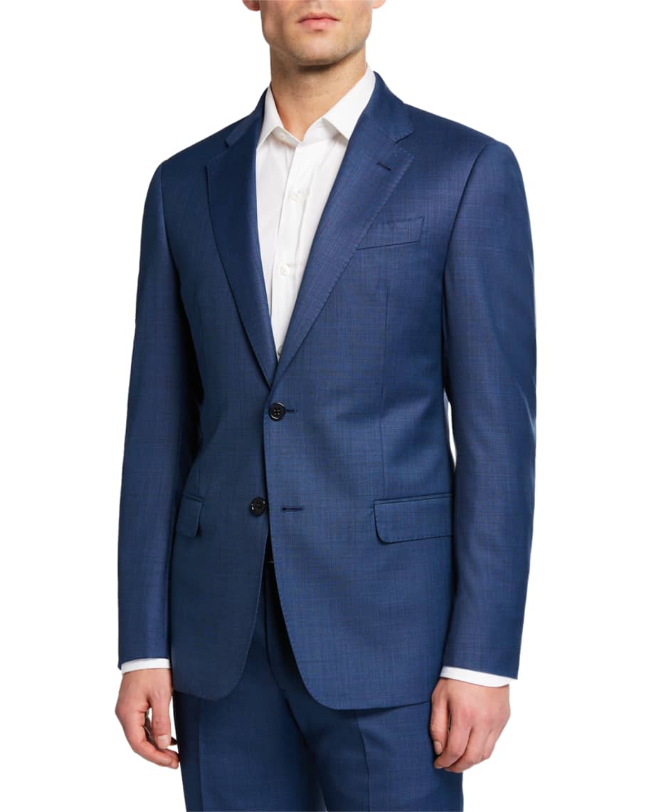 Emporio Armani Men's G Line Super 130s Wool Sharkskin Two-Piece Suit ...