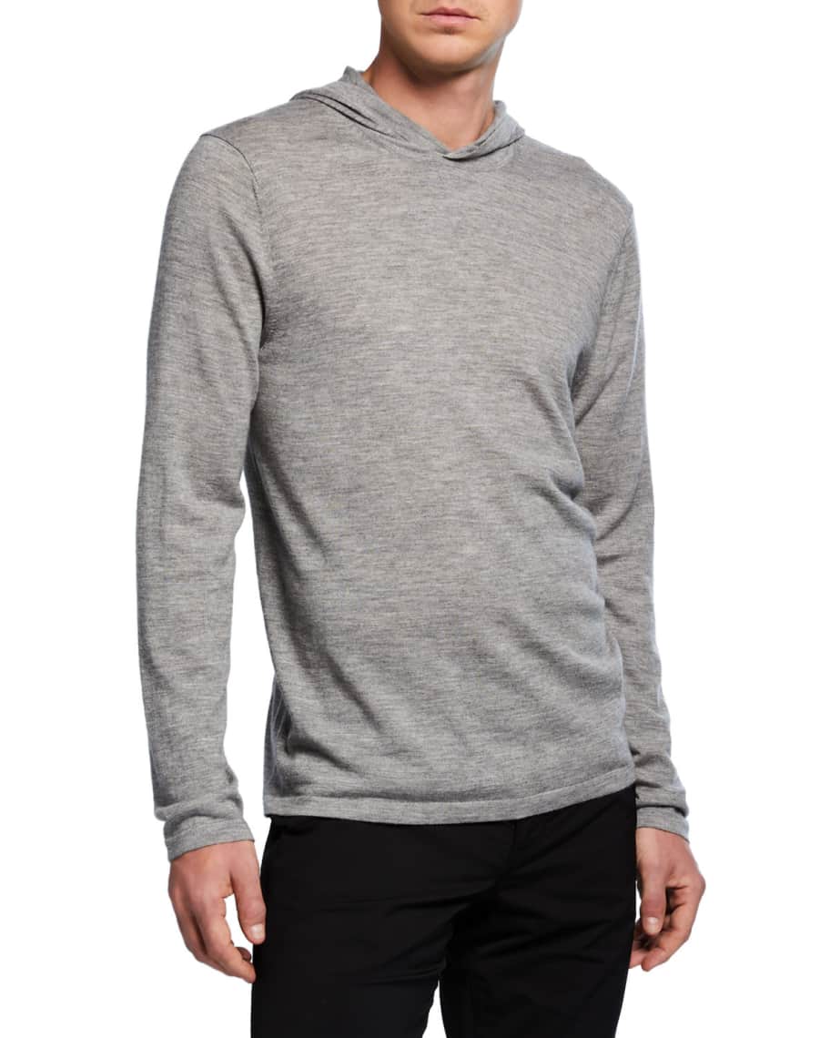 Vince Men's Po Wool-Cashmere Hoodie Sweater | Neiman Marcus