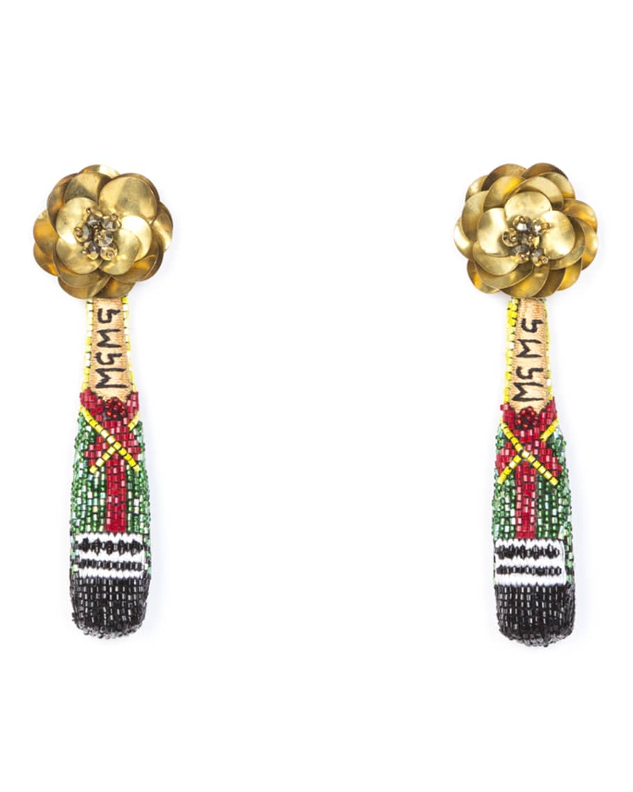 Mignonne Gavigan Champagne Beaded Drop Earrings Neiman Marcus