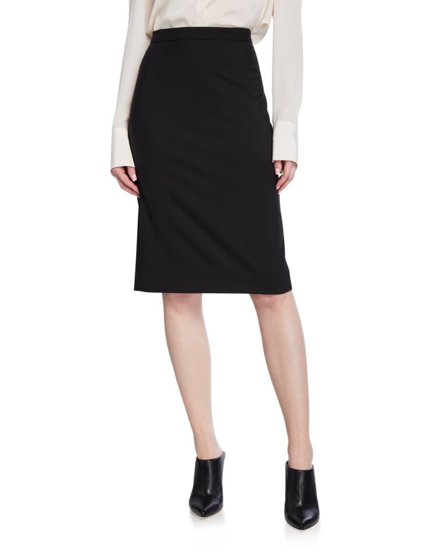 Theory Hemdall Good Wool Suiting Pencil Skirt | Neiman Marcus