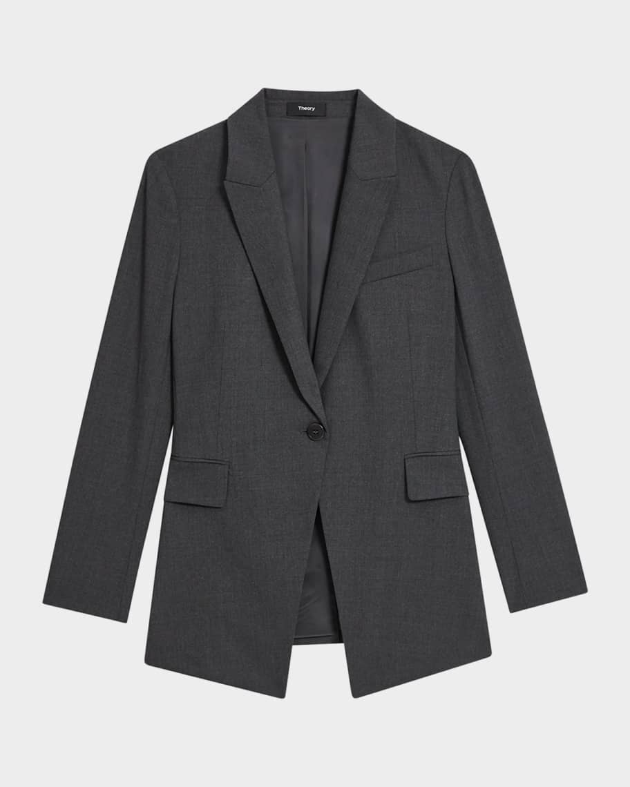 Theory Etiennette Wool Blazer | Neiman Marcus