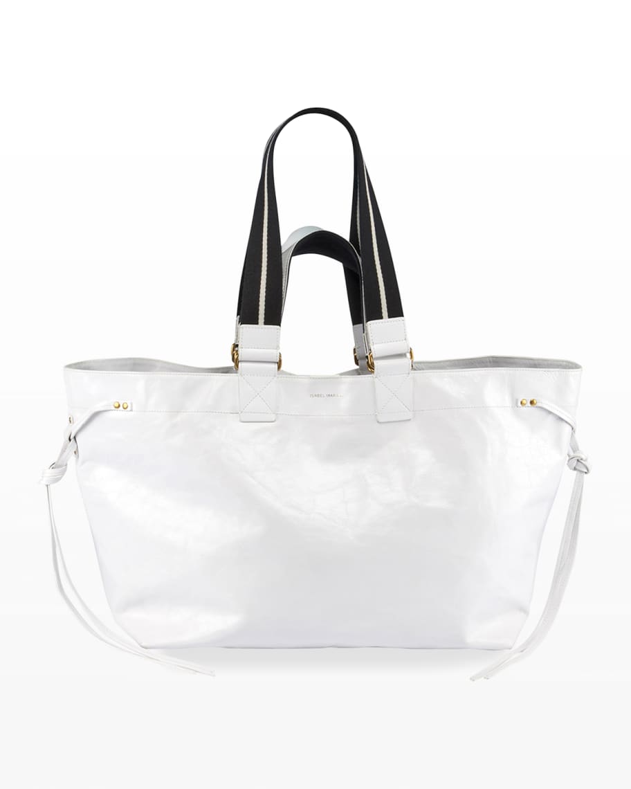ISABEL MARANT Wardy crinkled patent-leather tote
