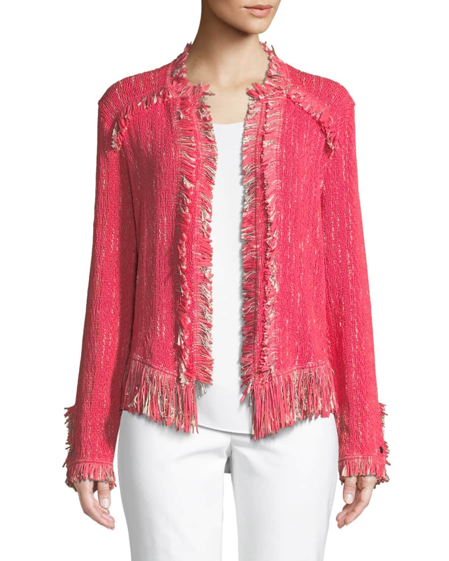 NIC ZOE Plus Size Fancy Fringed Jacket Neiman Marcus