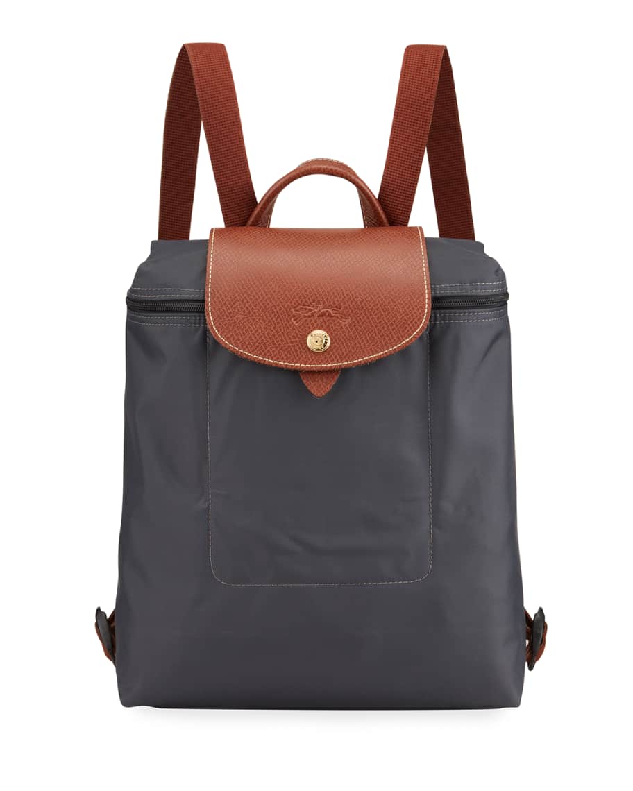 Gunmetal longchamp bag top