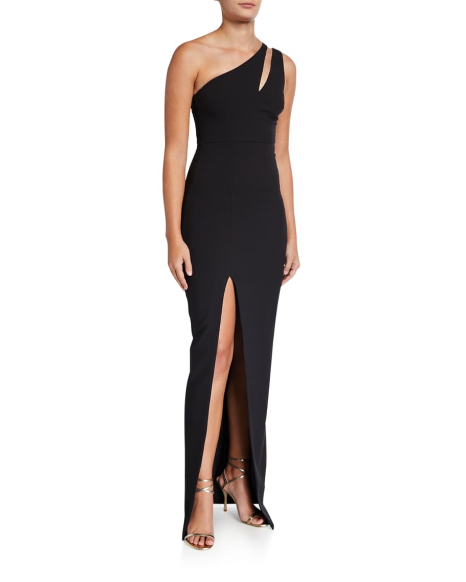 Likely Roxy One-Shoulder Body-Con Gown w/ Front Slit | Neiman Marcus