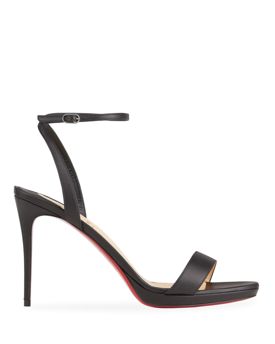 Christian Louboutin Loubi Queen Red Sole Ankle Wrap Sandals Neiman Marcus