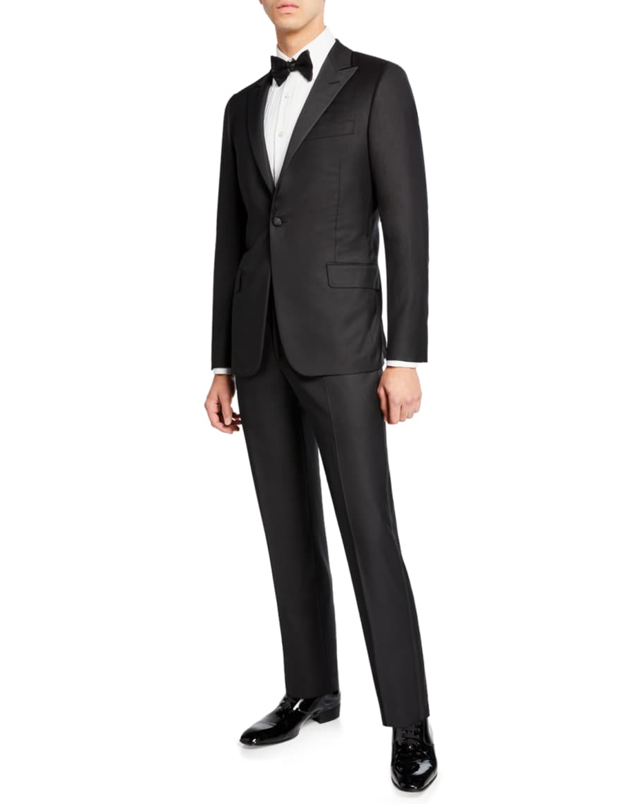 Hickey Freeman Men's Peak-Lapel Solid Tuxedo Suit | Neiman Marcus