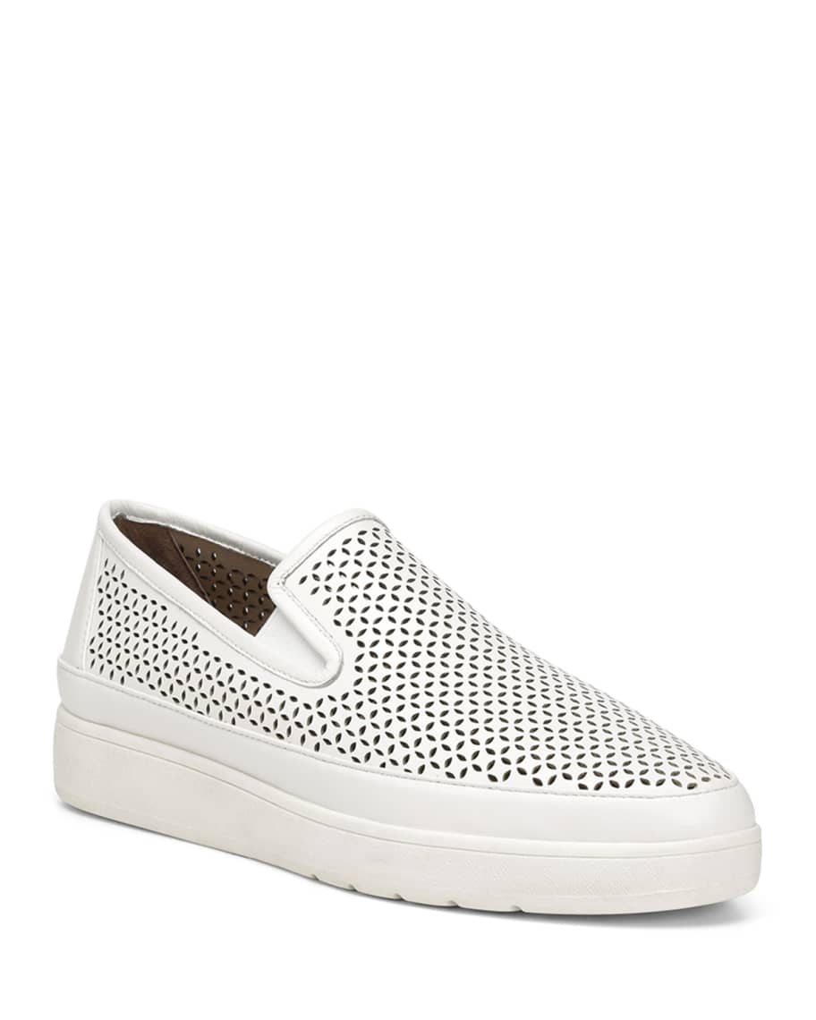 Donald Pliner Maddox Perforated Leather Slip On Sneakers Neiman