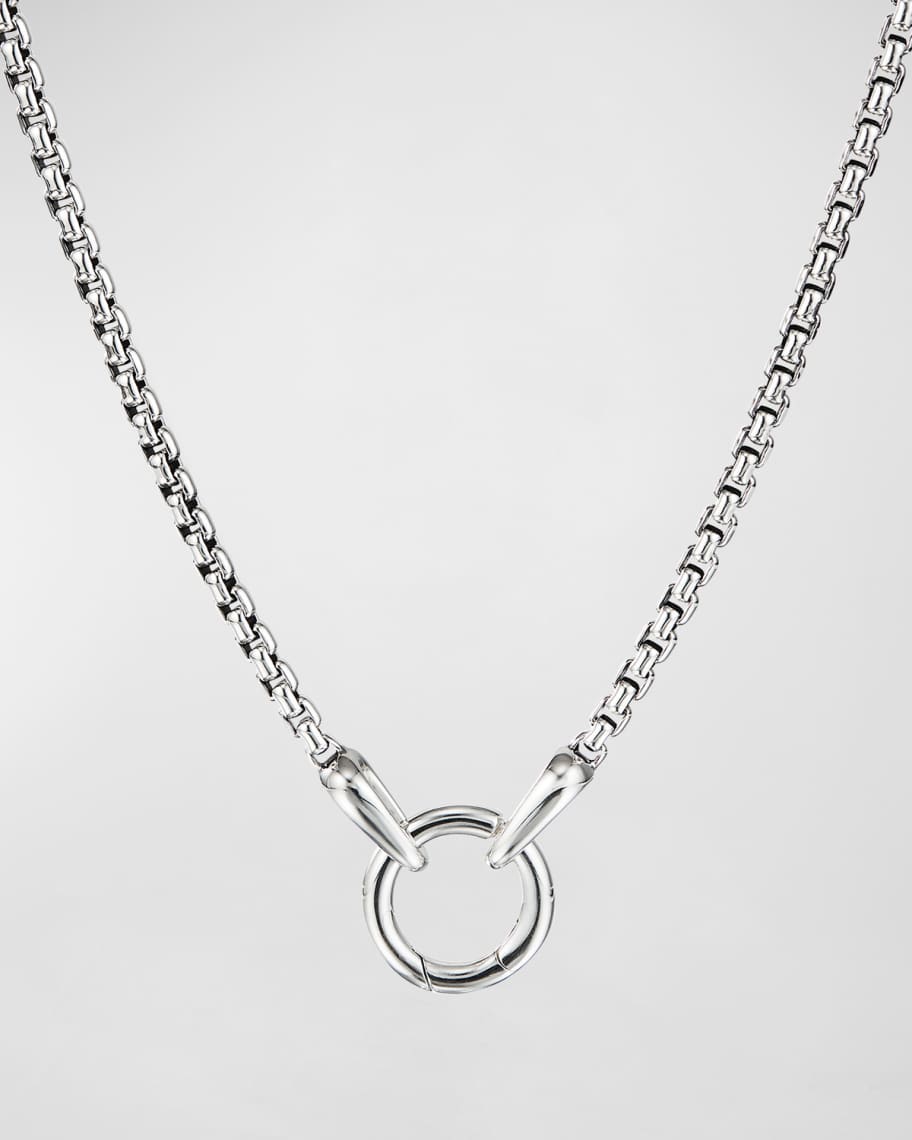 David Yurman Men's Silver Charm Necklace, 24