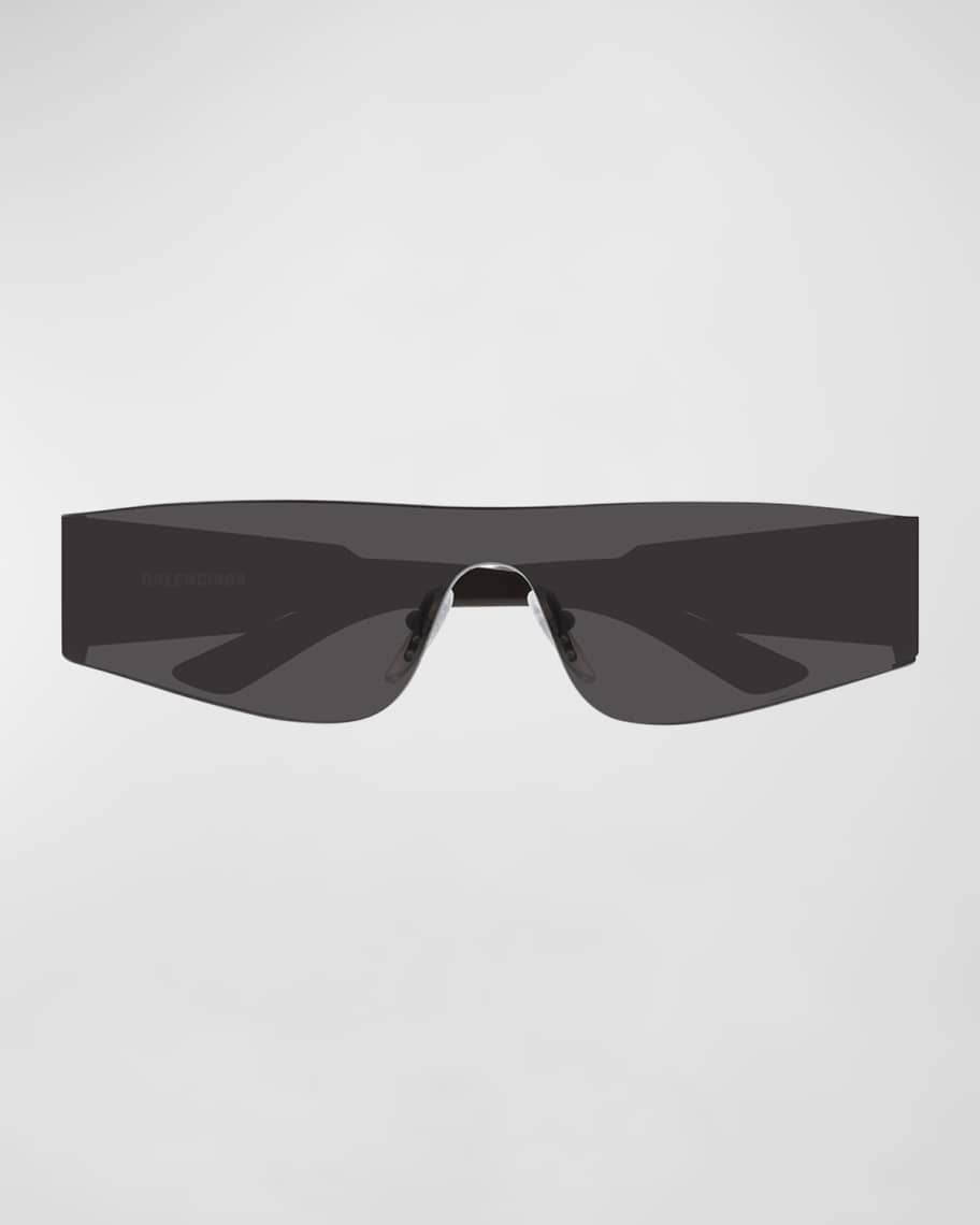 Balenciaga Mirrored Rimless Wrap Sunglasses Neiman Marcus