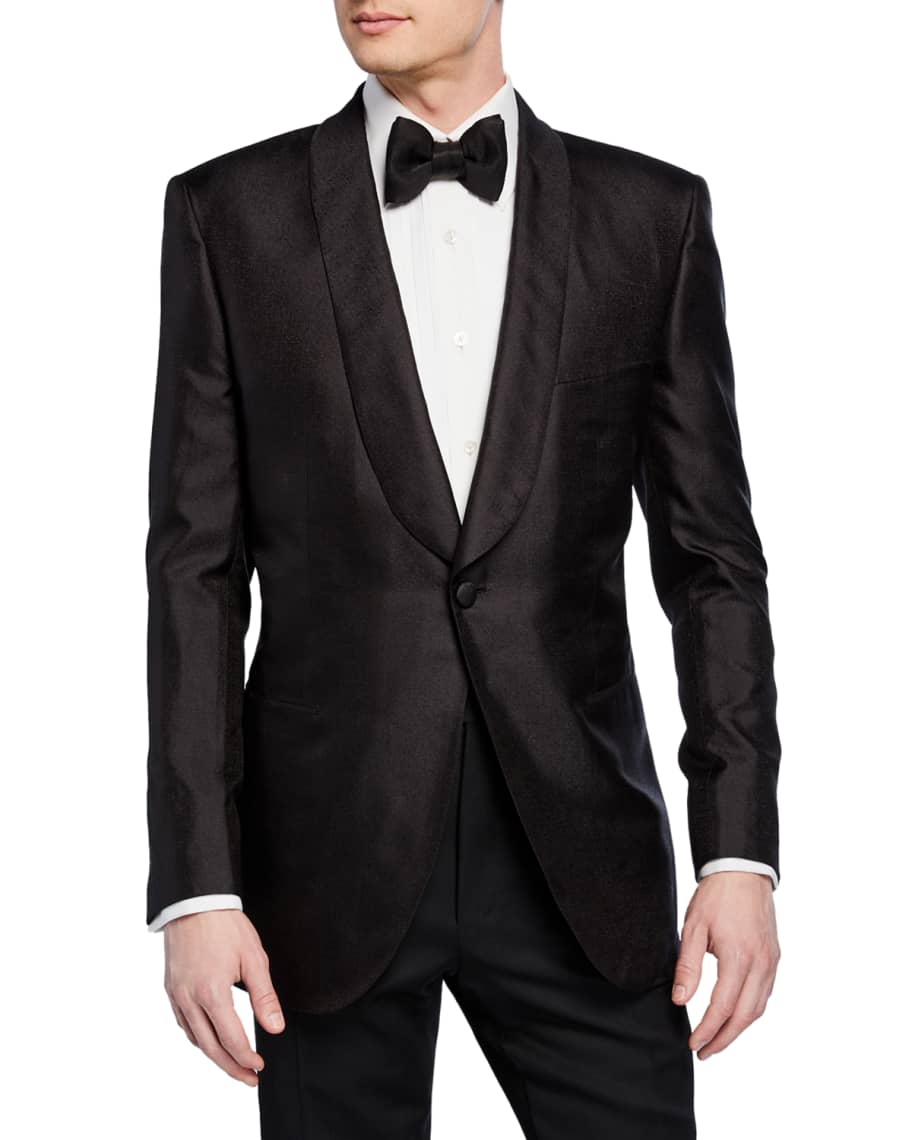 Brioni Men's Textured Shawl-Collar Dinner Jacket | Neiman Marcus