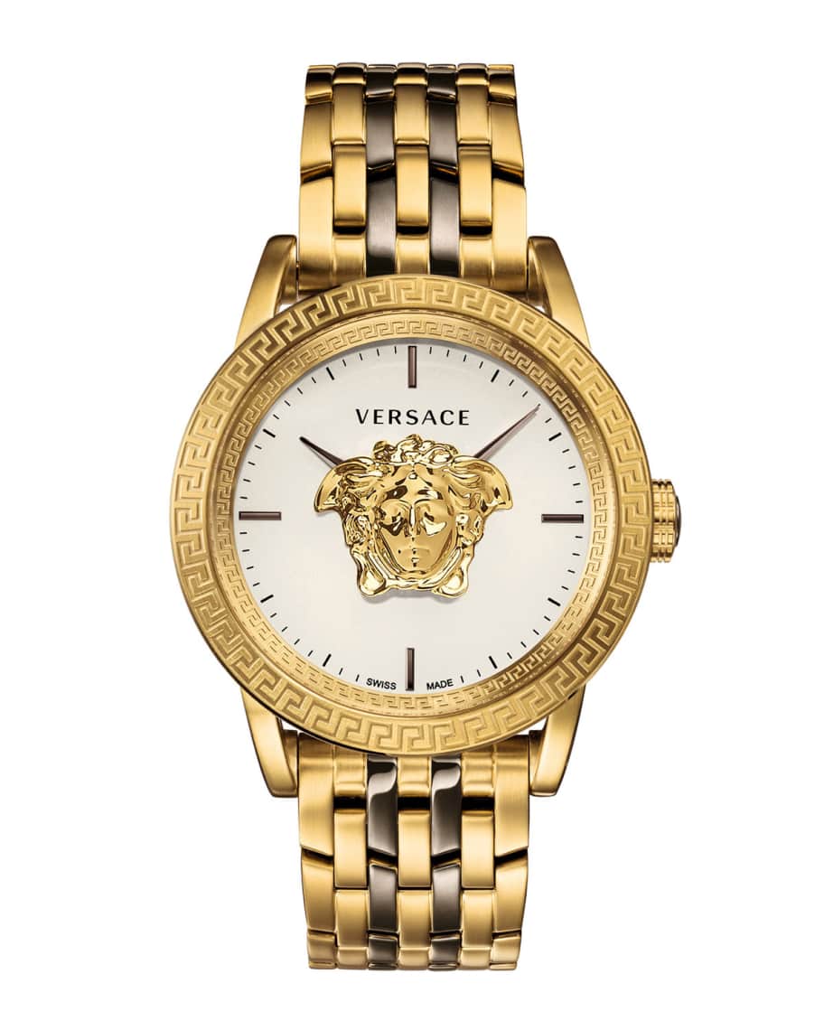 Versace Men's 43mm Palazzo Empire Watch, Gold/Black Neiman Marcus