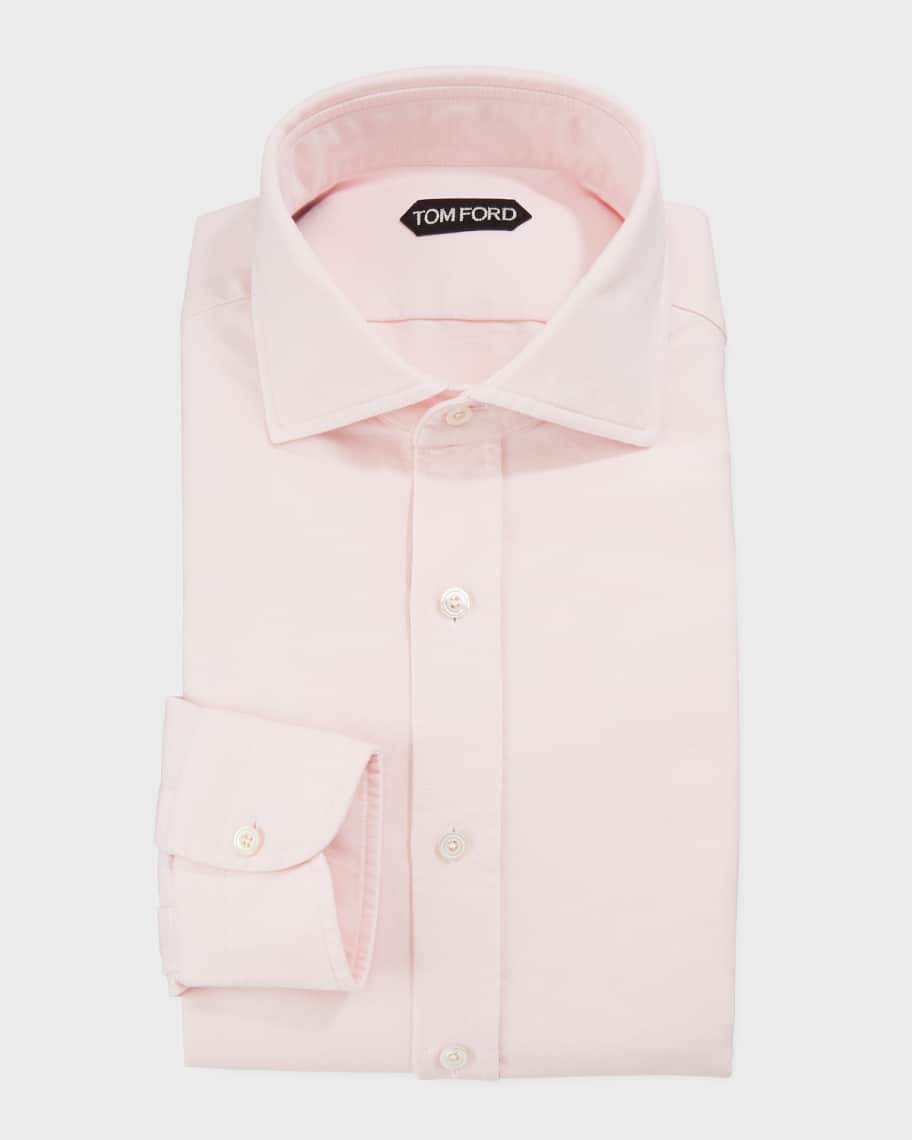 TOM FORD Men's Long-Sleeve Solid Dress Shirt | Neiman Marcus