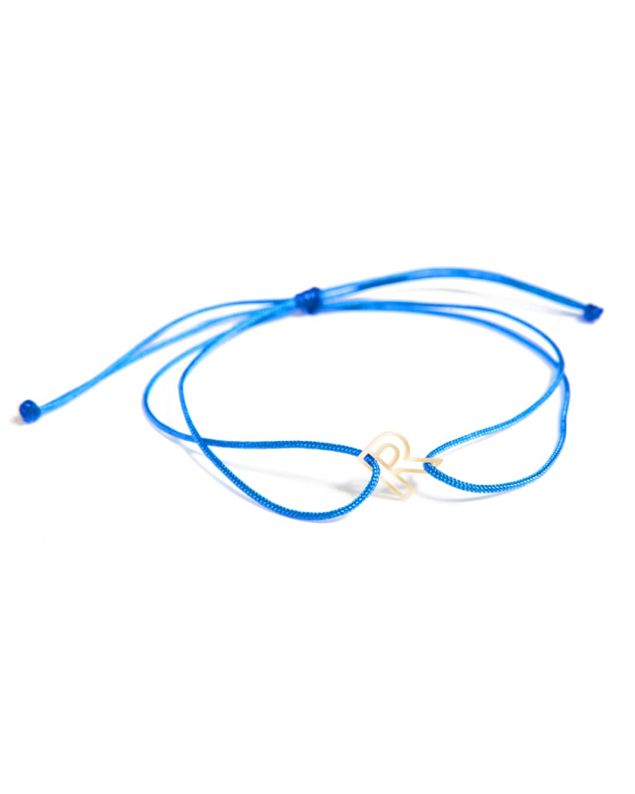 undefined | Chain Letter Neon Bracelet, Sapphire Blue