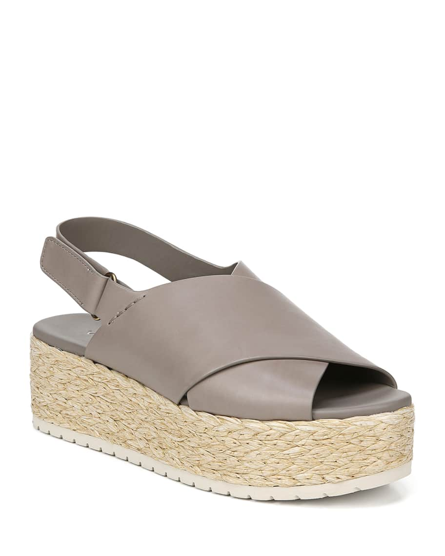 Quinn Leather Platform Espadrilles