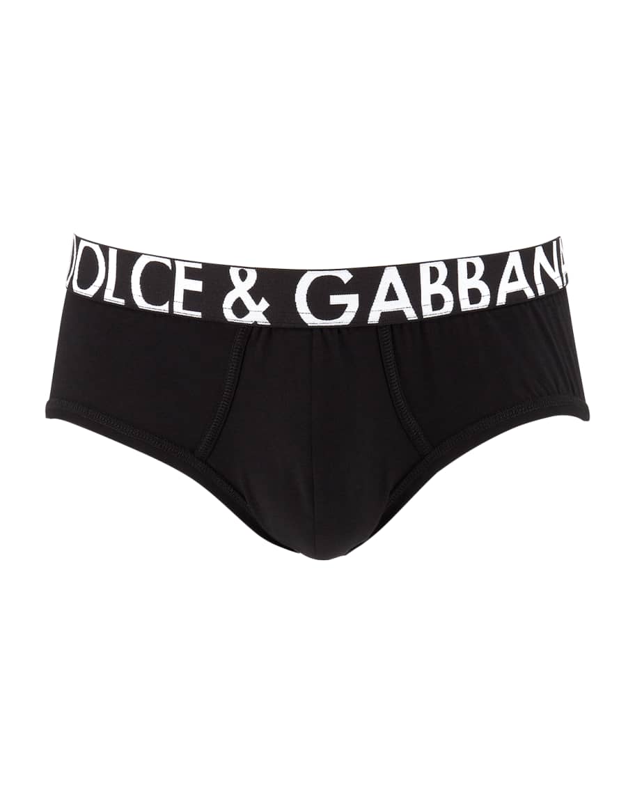 Dolce & Gabbana Men's Brando Logo-Trim Briefs | Neiman Marcus