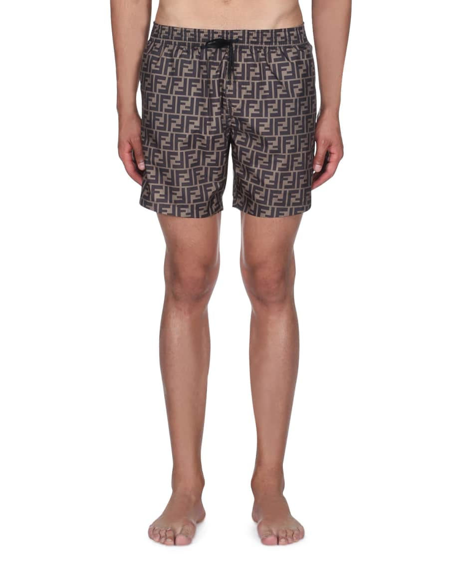 Fendi Men's Logo Allover Swim | Neiman Marcus