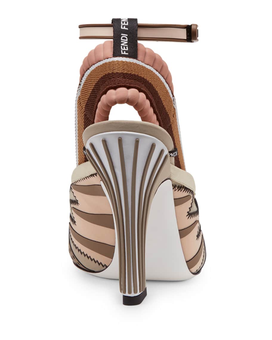 Fendi Freedom FF Patchwork Sandals Neiman Marcus