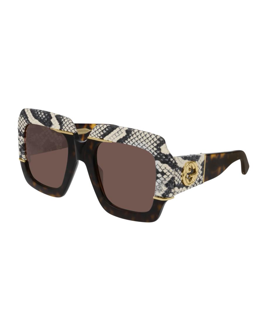 GUCCI Designer  Snake Skin Print Sunglasses Gucci Vintage Sunglasses - Mod. GG0816S - Col. 002 - 52/22  main image 2
