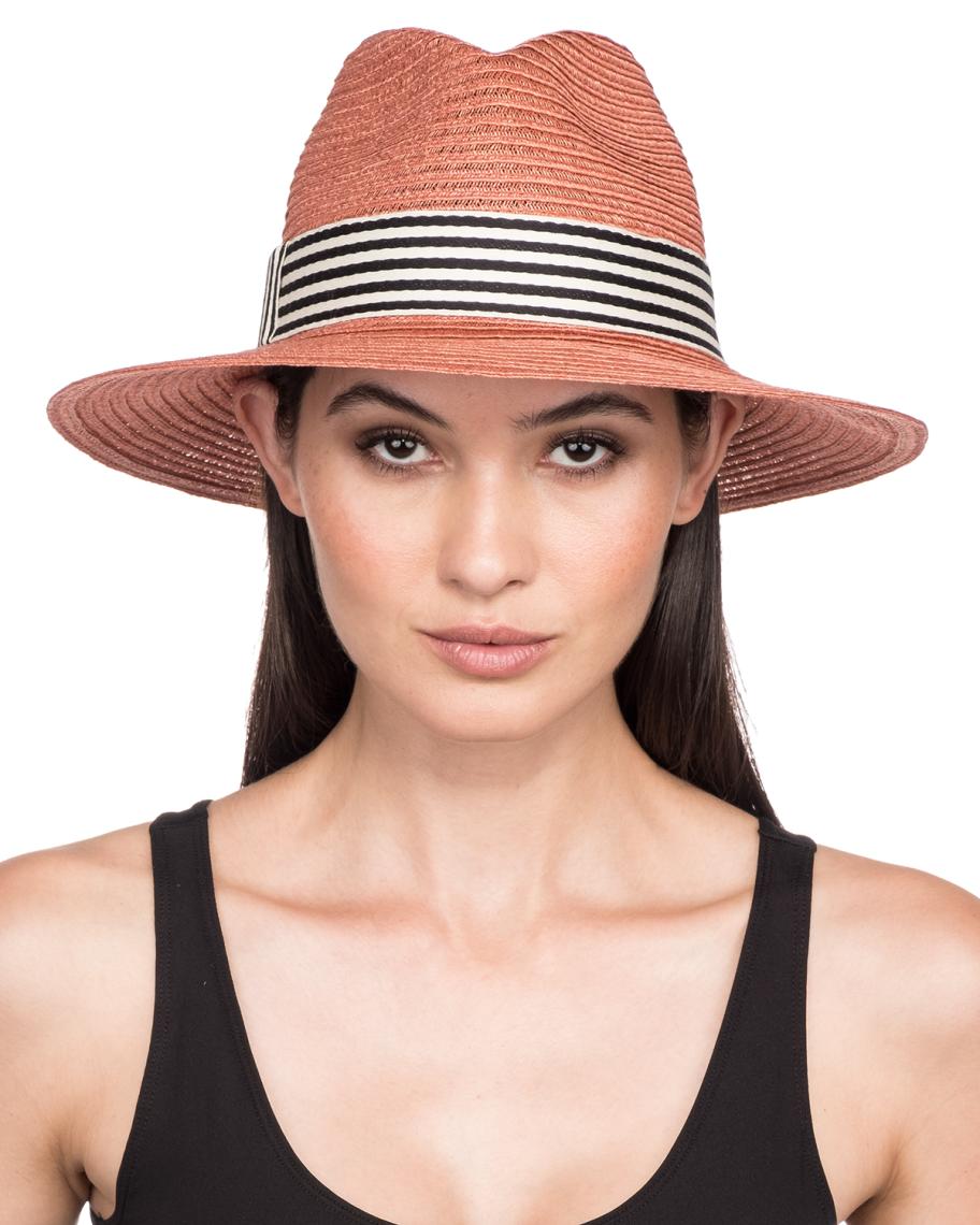 Eugenia Kim Courtney Packable Hemp Fedora Hat w/ Wide  display picture 2