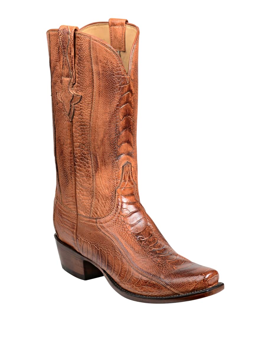 Lucchese Men's Anderson Ostrich Cowboy Boots (Made to Order) | Neiman