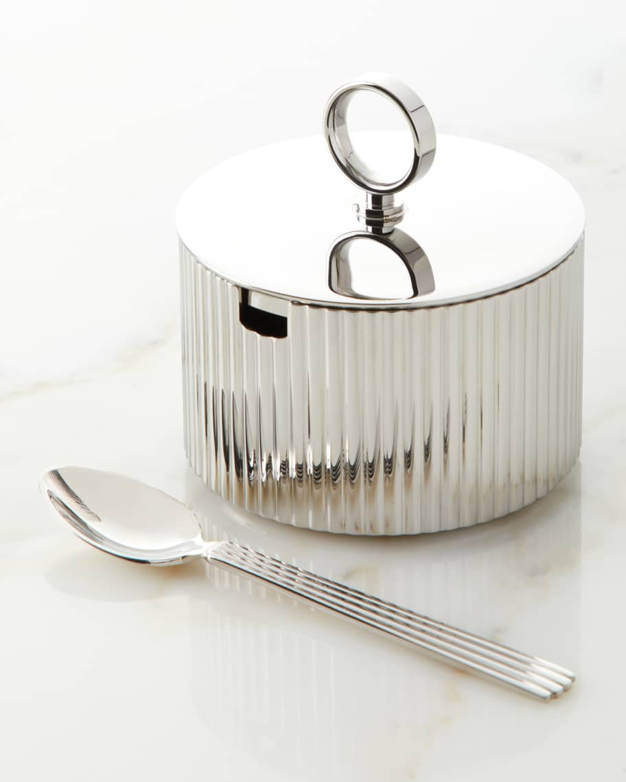 Georg Jensen Bernadotte Sugar Bowl with Spoon