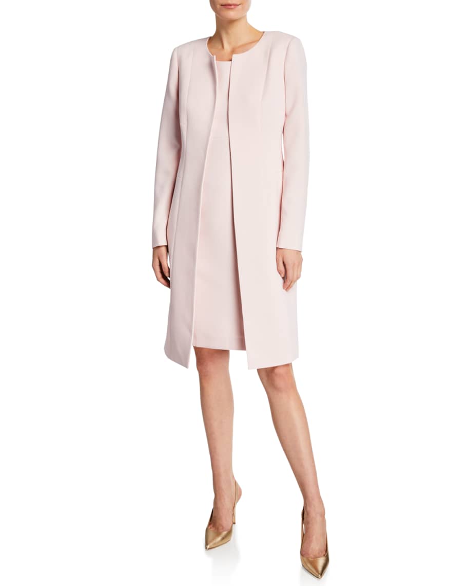 Albert Nipon Two-Piece Topper Coat & Sheath Dress Set | Neiman Marcus