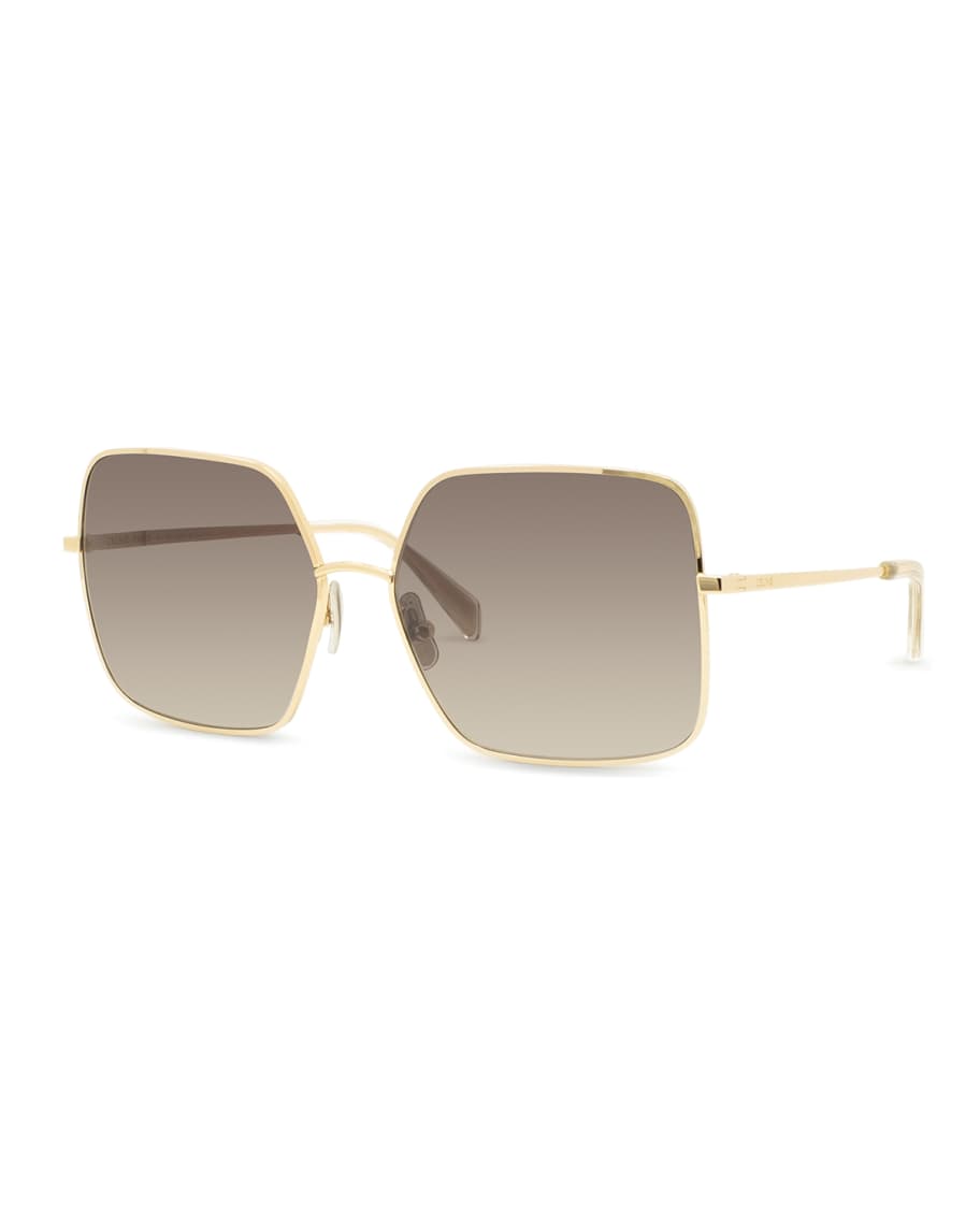 Celine square best sale gradient metal sunglasses