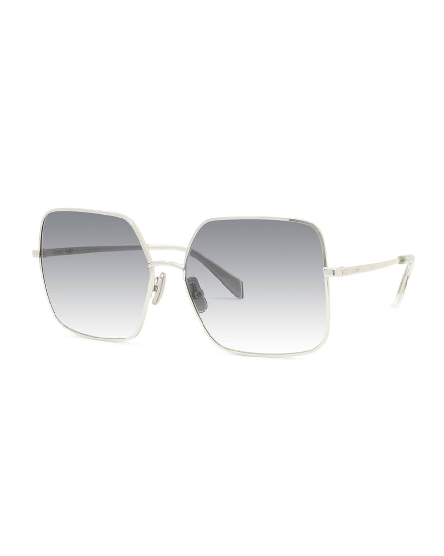 Celine Square Gradient Metal Sunglasses | Neiman Marcus
