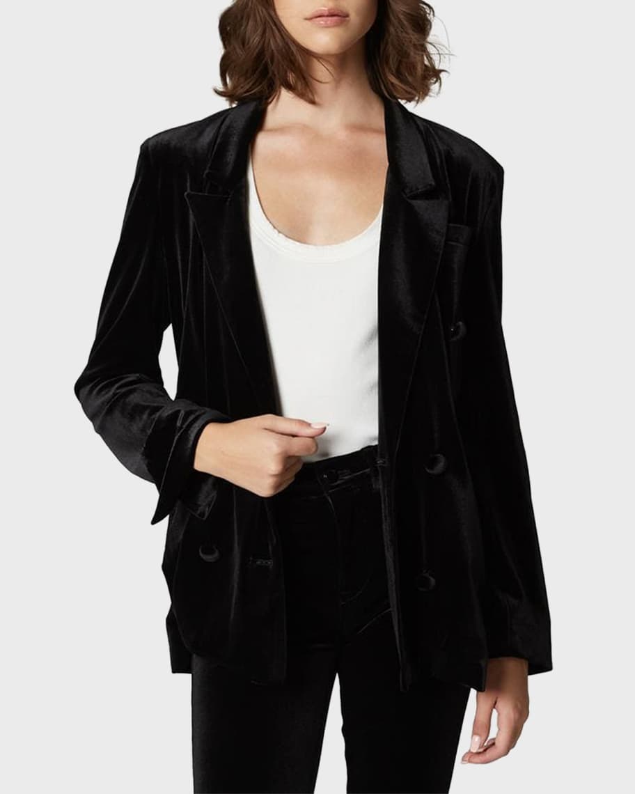 Blank NYC The Grand Dame Velvet Blazer Jacket | Neiman Marcus