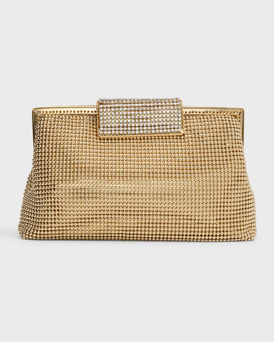 Whiting & Davis Crystal Clasp Clutch Bag | Neiman Marcus