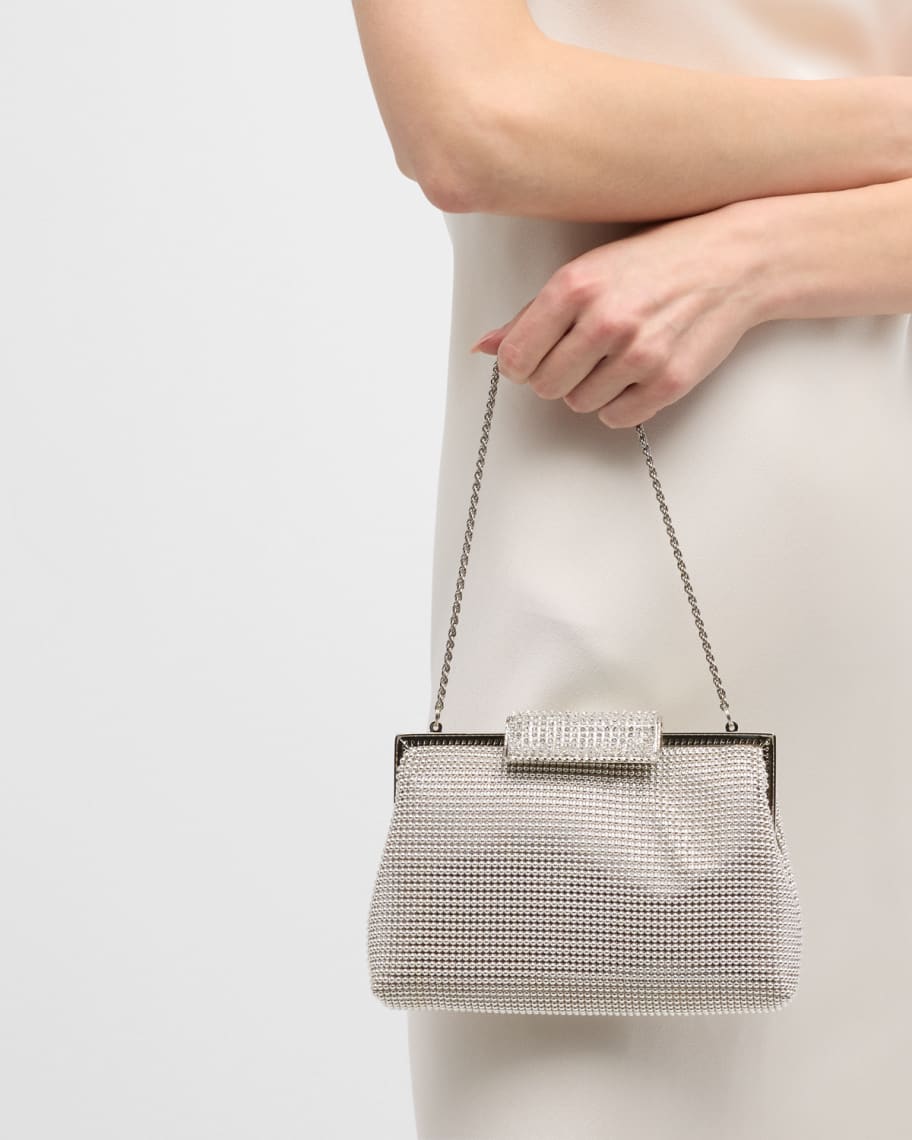 Image 2 of 6: Crystal Clasp Clutch Bag