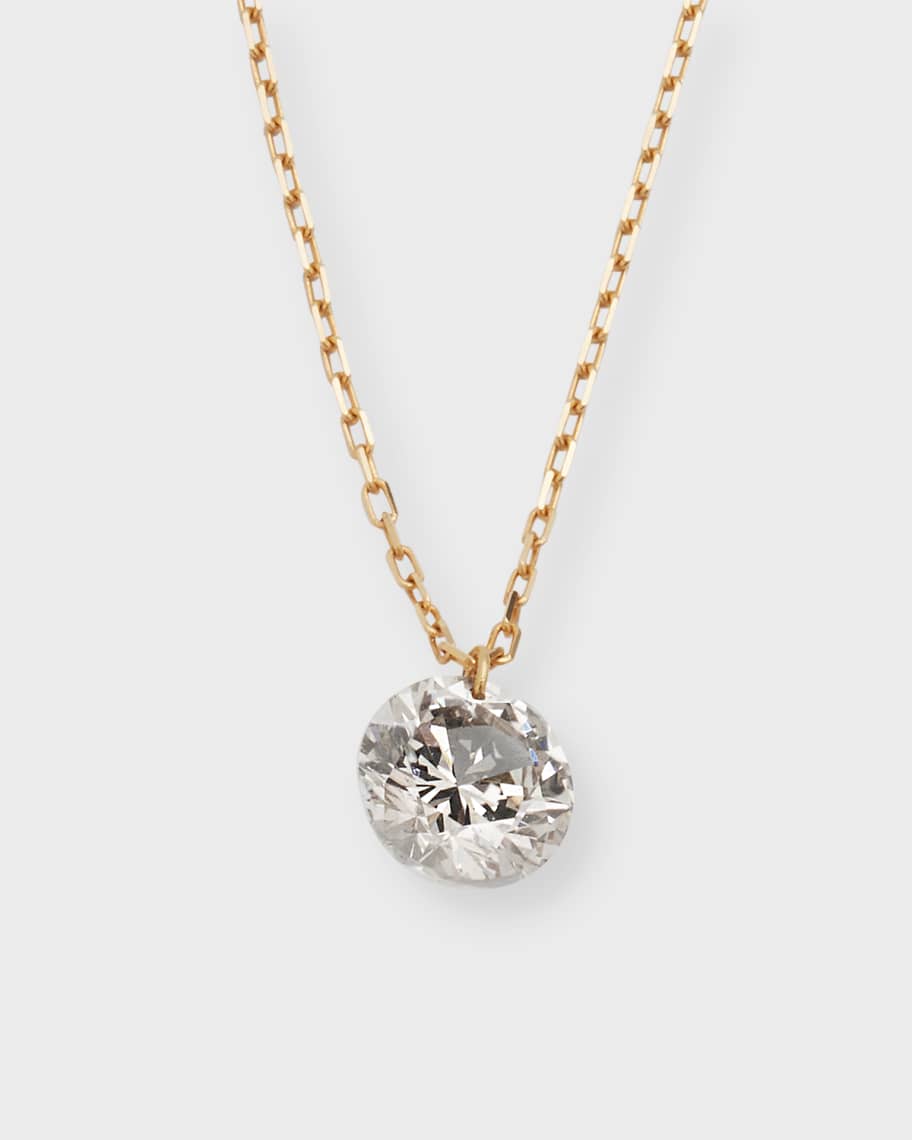 Nicha Jewelry 18k Floating Diamond Pendant Necklace, 0.3tcw | Neiman Marcus