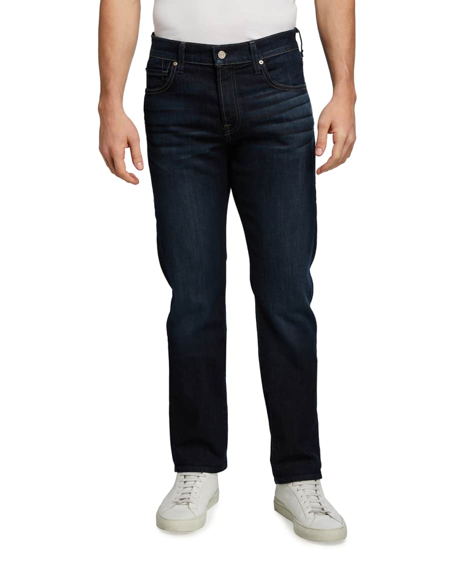 7 for all mankind Men's Luxe Performance: Slimmy Blue Jeans | Neiman Marcus
