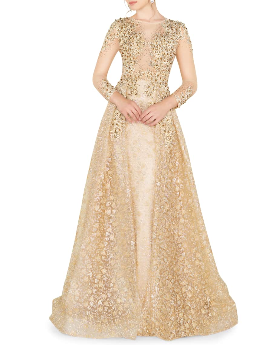 mac duggal high neck gown