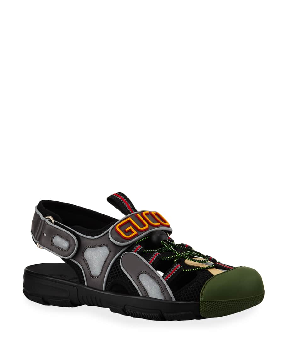 Gucci Men's Tinsel Sneaker Sandals | Neiman Marcus