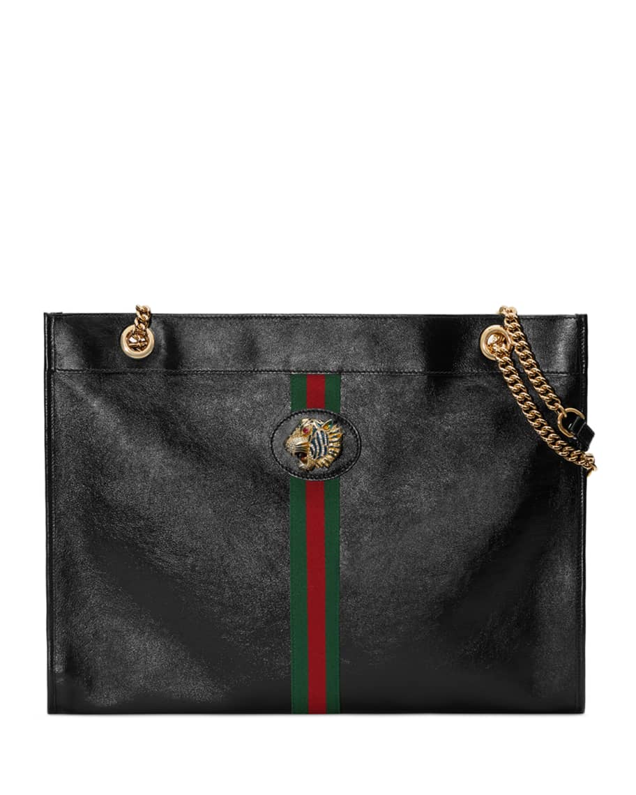 Gucci Rajah Large Leather Tote Shoulder Bag for Women