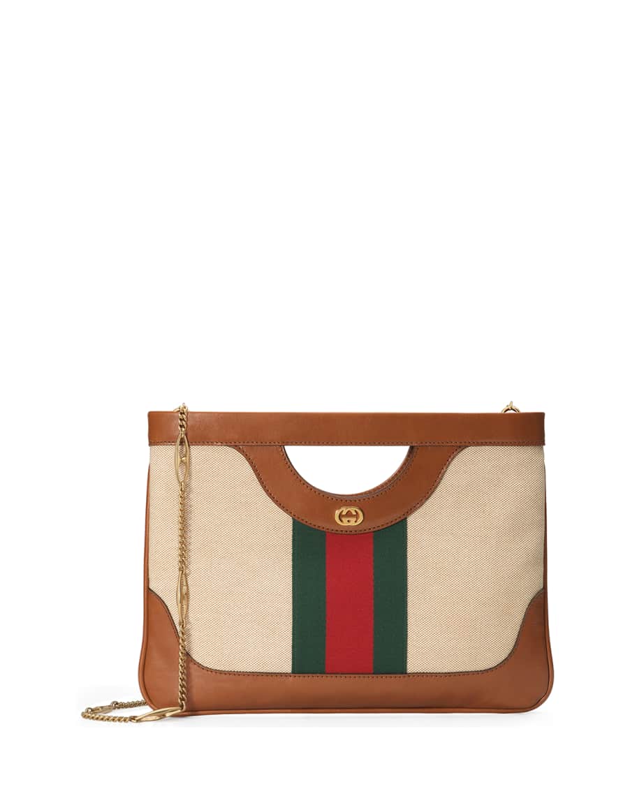 Gucci Vintage Canvas Shoulder Bag | Neiman Marcus