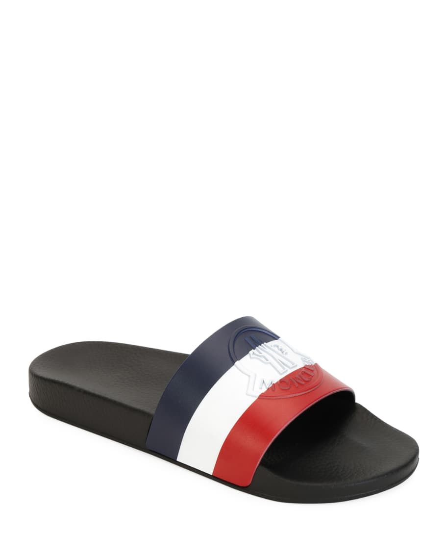 Moncler Men's Pool Slide Sandals | Neiman Marcus