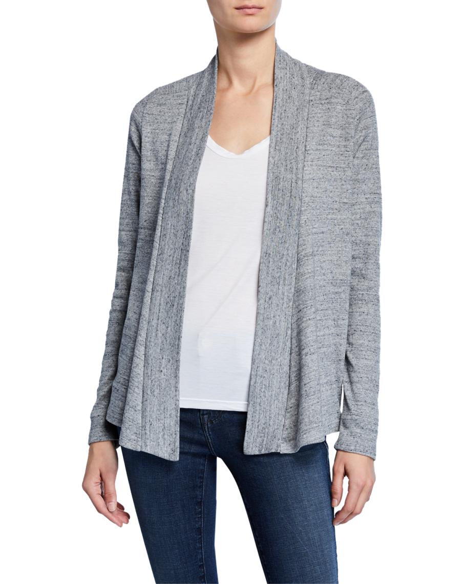 Splendid Classic 1x1 Heathered Open-Front Cardigan | Neiman Marcus