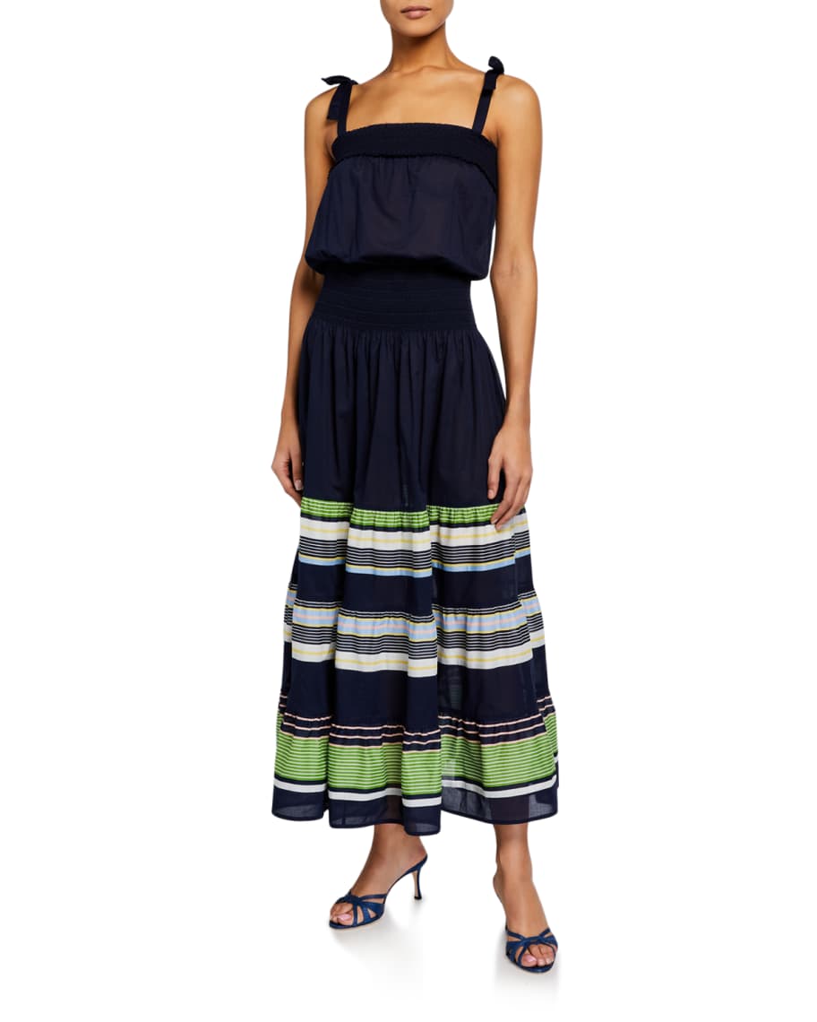 tory burch printed maxi shirt dress