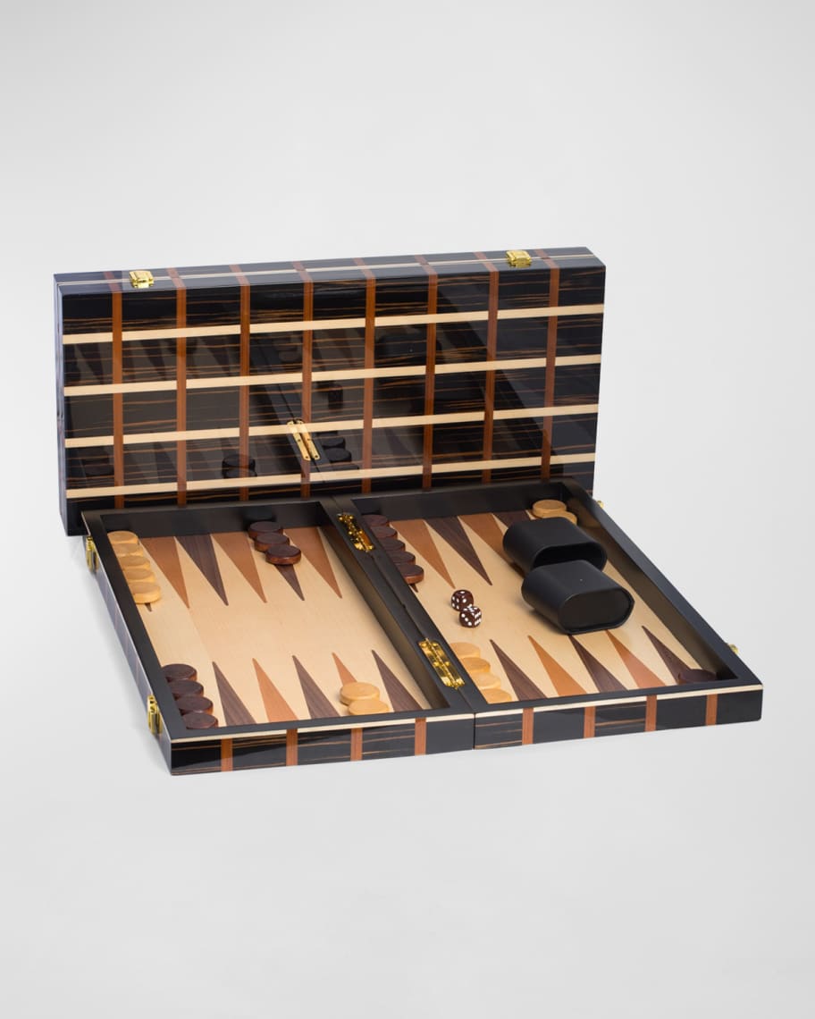 Bey-Berk Art Deco Travel Backgammon Set