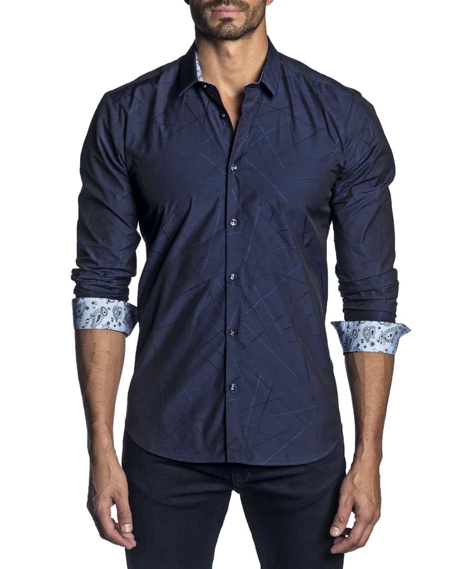 Jared Lang Men's Long-Sleeve Sport Shirt | Neiman Marcus