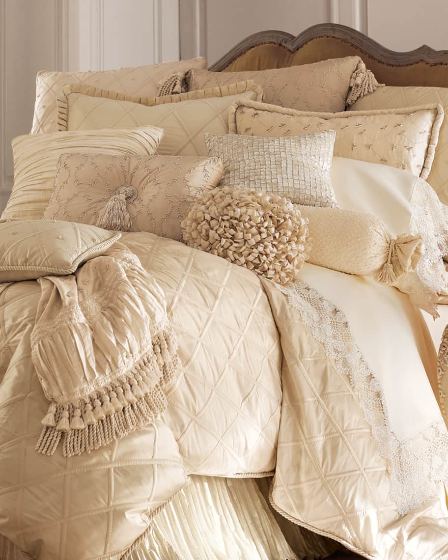 Traditions by Pamela Kline Lattice/FauxPearl European Pillow, 26"Sq